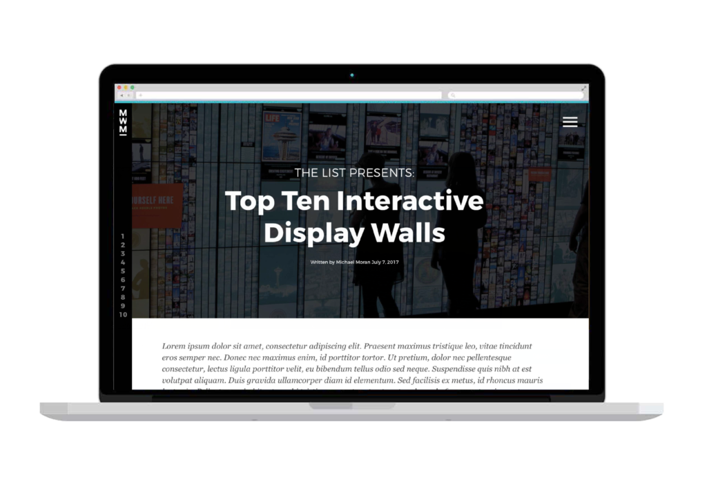 Top Ten List Blog Design