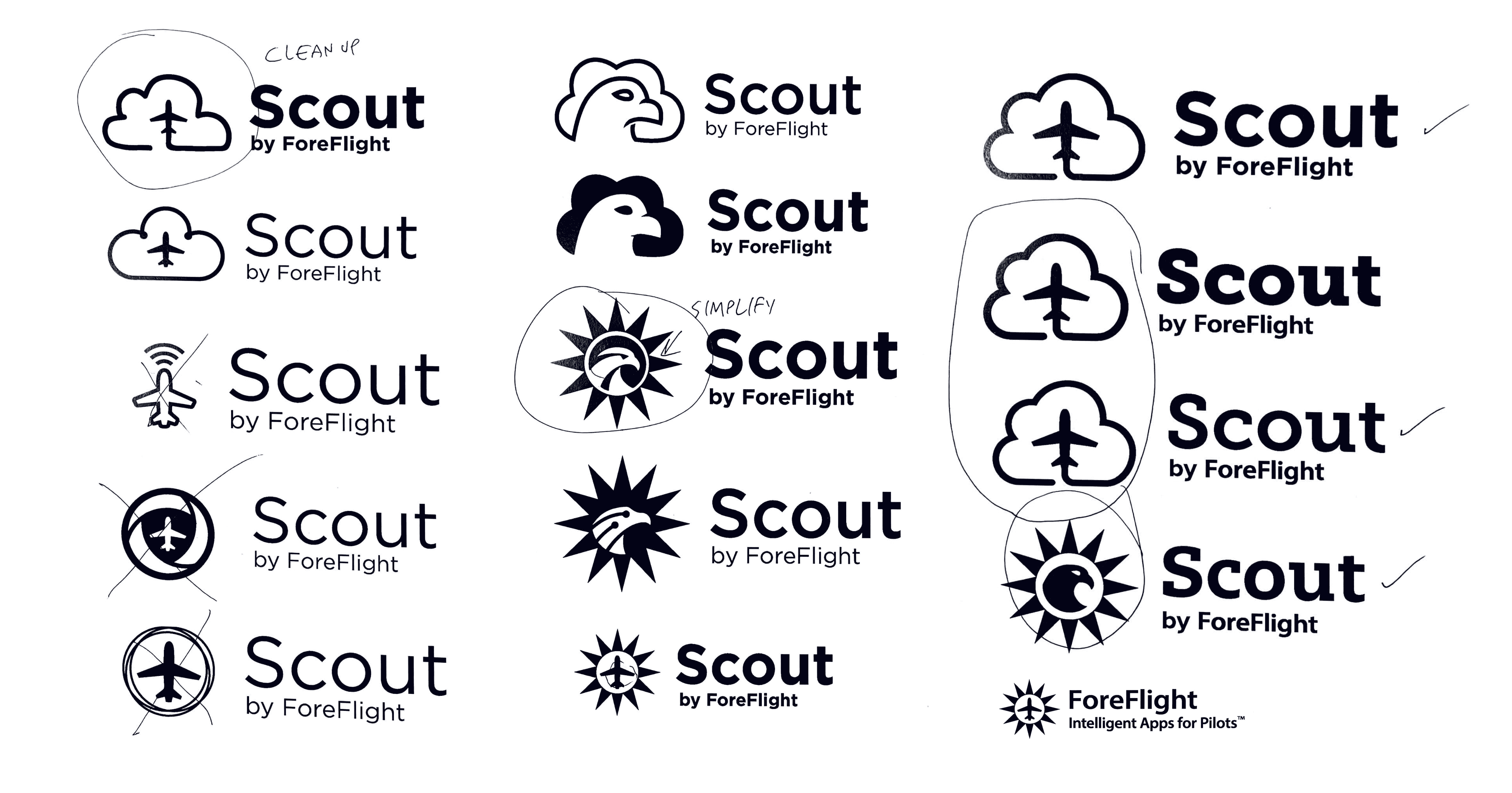 scout foreflight logo mockups feedback